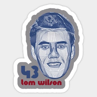 Tom Wilson Washington Waves Sticker